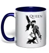 Чашка с цветной ручкой Freddie Mercury Queen Глубокий темно-синий фото
