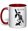 Чашка с цветной ручкой Freddie Mercury Queen Красный фото