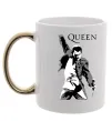 Чашка с цветной ручкой Freddie Mercury Queen Золото фото