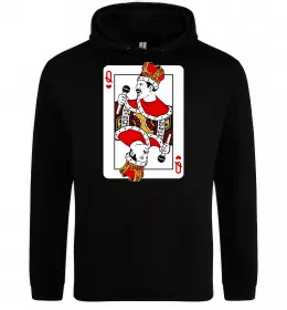 Мужская толстовка (худи) Queen карта Черный фото