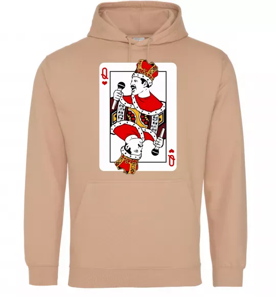 Мужская толстовка (худи) Queen карта Песочный фото