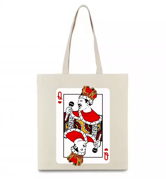 Эко-сумка Queen карта Бежевый фото