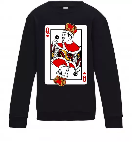 Дитячий світшот Queen карта Чорний фото