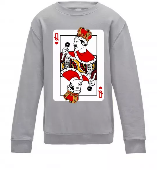 Дитячий світшот Queen карта Сірий меланж фото