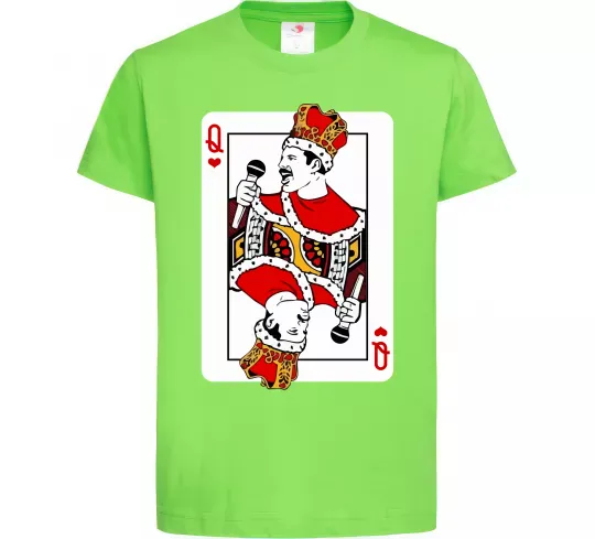 Дитяча футболка Queen карта Лаймовий фото