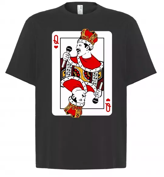 Футболка Оверсайз Queen карта Черный фото