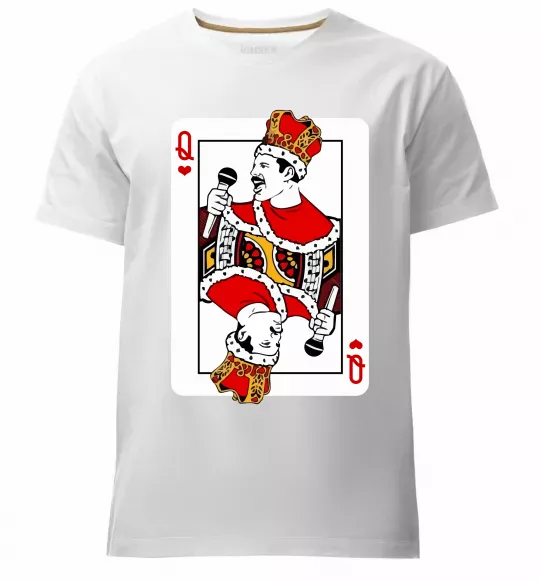 Мужская премиум футболка Queen карта Белый фото