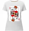 Жіноча преміум футболка Queen карта Білий фото