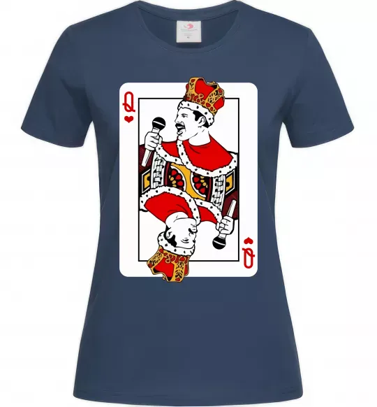 Женская футболка Queen карта Темно-синий фото