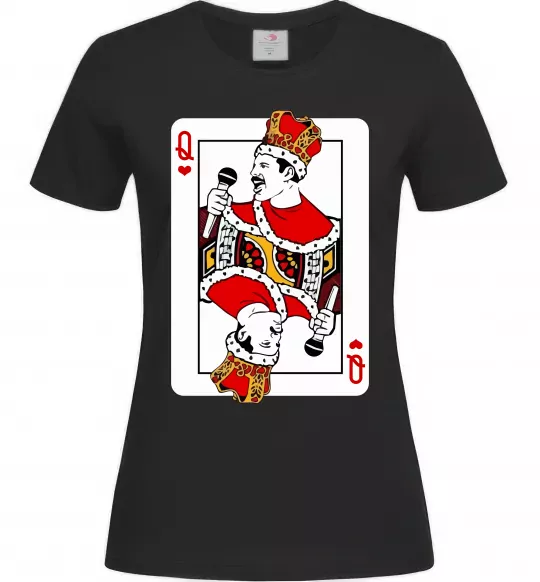 Женская футболка Queen карта Черный фото