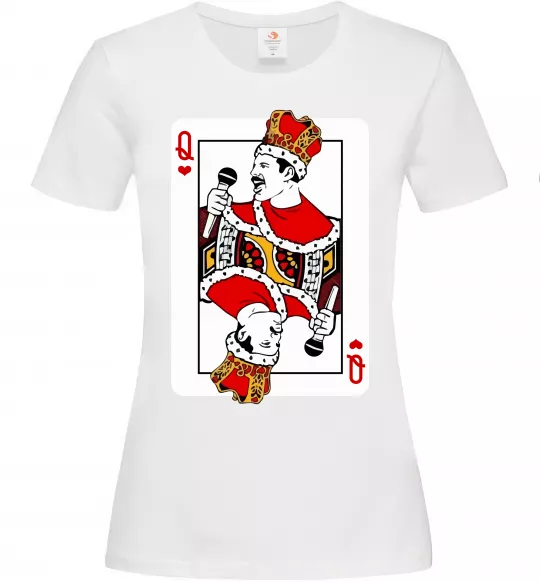 Женская футболка Queen карта Белый фото