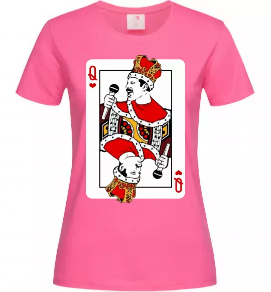 Женская футболка Queen карта Ярко-розовый фото