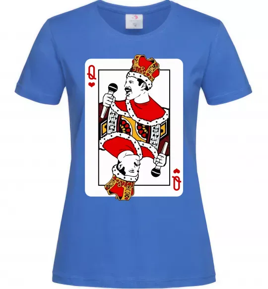 Женская футболка Queen карта Ярко-синий фото