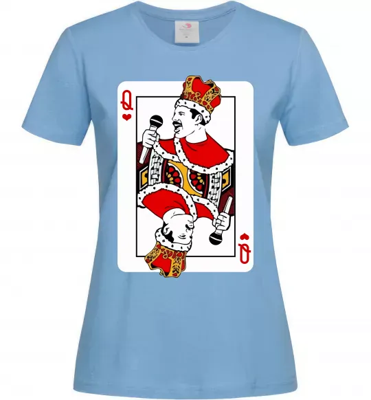 Женская футболка Queen карта Голубой фото