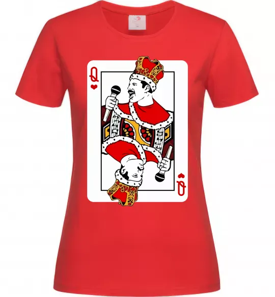 Женская футболка Queen карта Красный фото