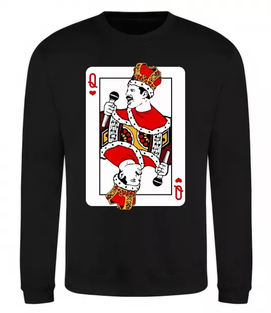 Світшот Queen карта Чорний фото