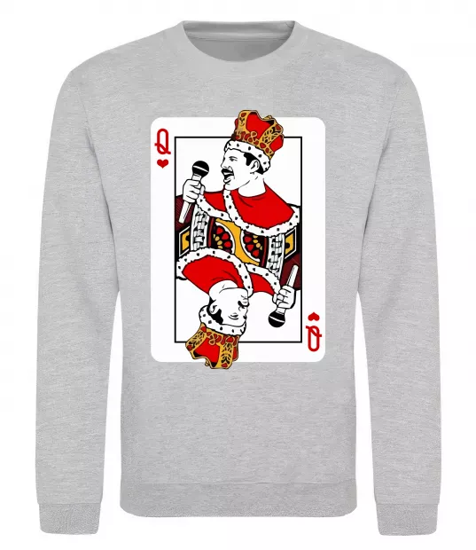 Світшот Queen карта Сірий меланж фото