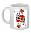 Чашка керамічна Queen карта Білий фото