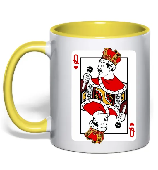 Чашка с цветной ручкой Queen карта Лимонный фото