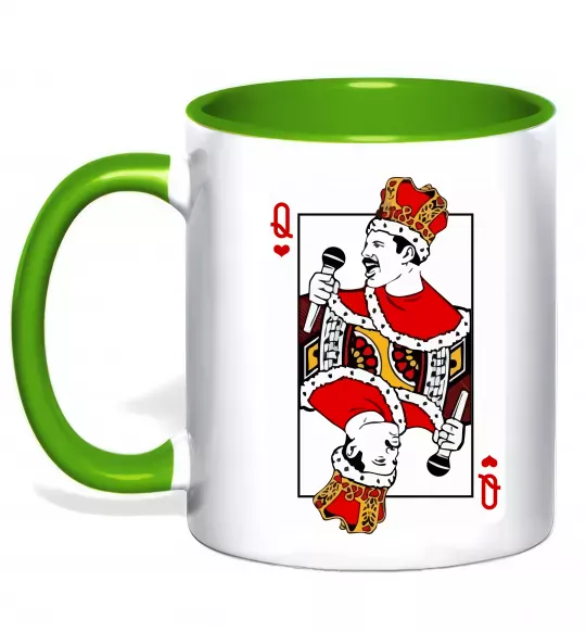 Чашка с цветной ручкой Queen карта Зеленый фото