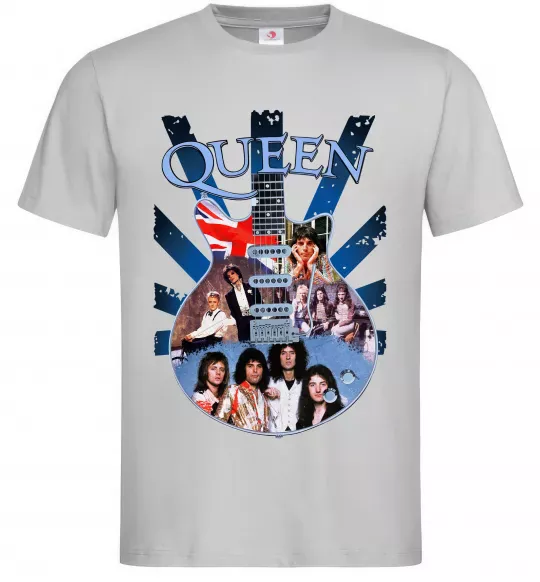 Мужская футболка Queen гітара Серый фото