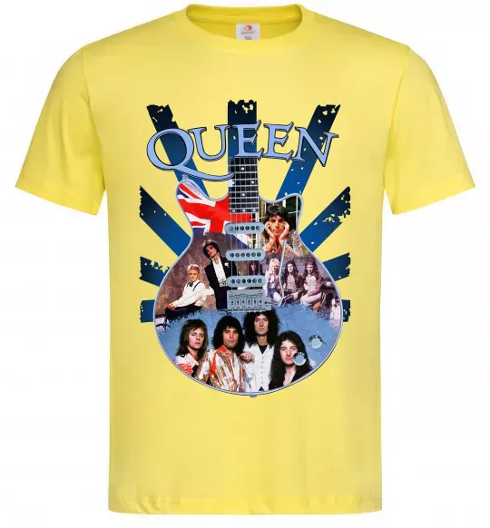 Мужская футболка Queen гітара Лимонный фото