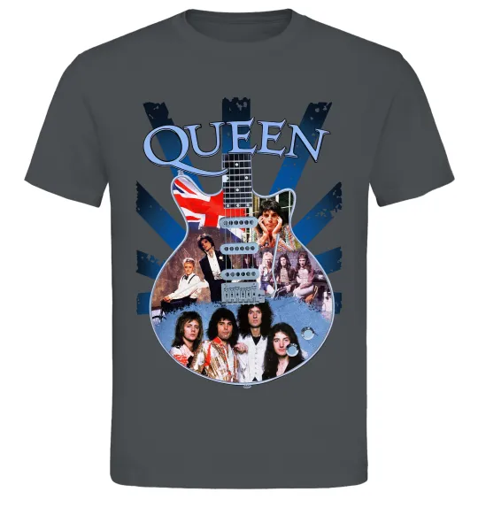Мужская футболка Queen гітара Графит фото
