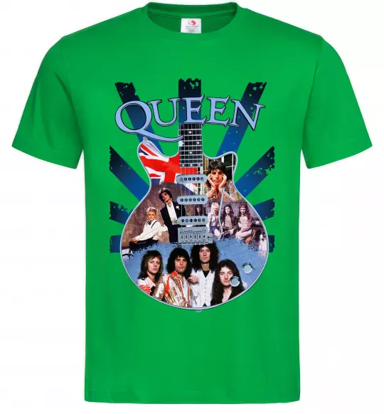 Мужская футболка Queen гітара Зеленый фото