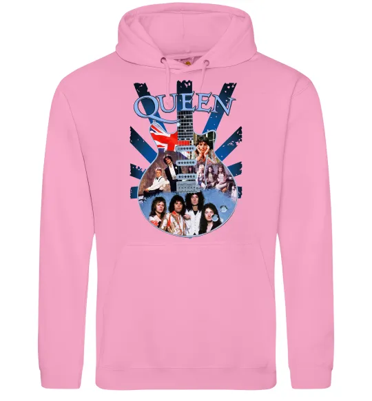 Женская толстовка (худи) Queen гітара Розовый фото