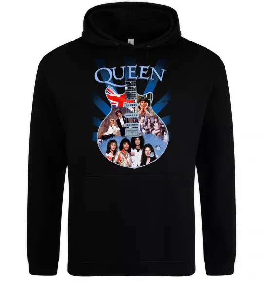 Жіноча толстовка (худі) Queen гітара Чорний фото