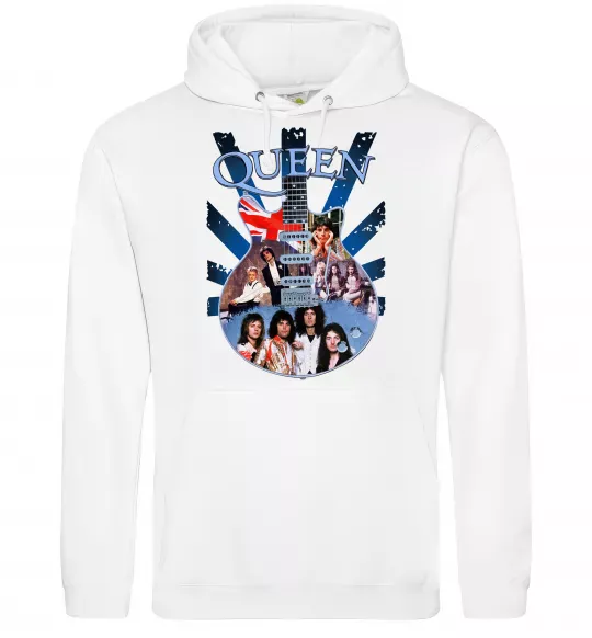 Жіноча толстовка (худі) Queen гітара Білий фото