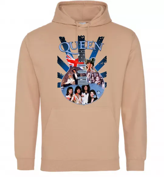 Жіноча толстовка (худі) Queen гітара Пісочний фото