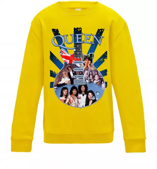 Дитячий світшот Queen гітара Сонячно жовтий фото