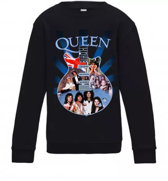 Дитячий світшот Queen гітара Чорний фото