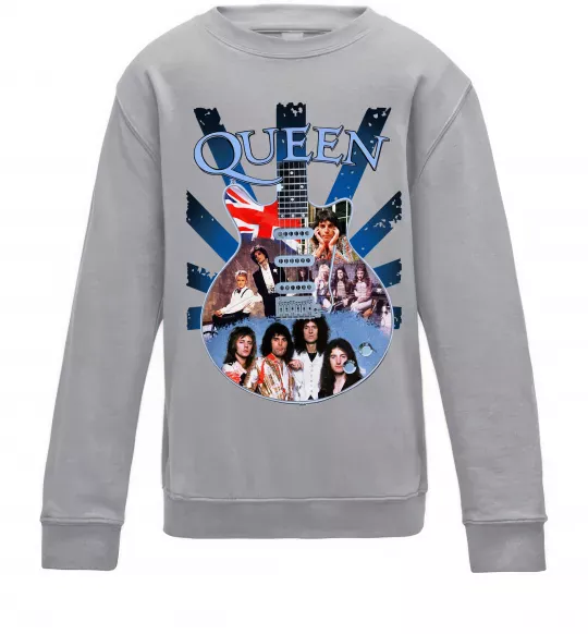 Дитячий світшот Queen гітара Сірий меланж фото