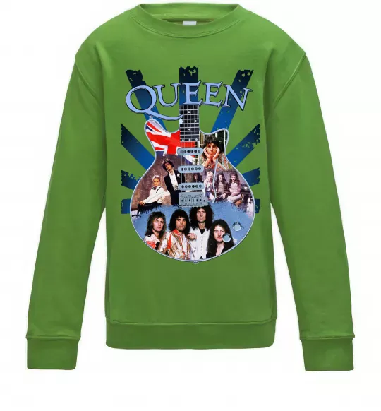 Дитячий світшот Queen гітара Лаймовий фото