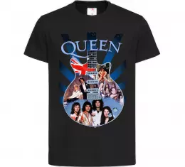 Дитяча футболка Queen гітара Чорний фото