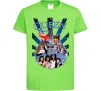 Дитяча футболка Queen гітара Лаймовий фото