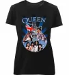 Жіноча преміум футболка Queen гітара Чорний фото