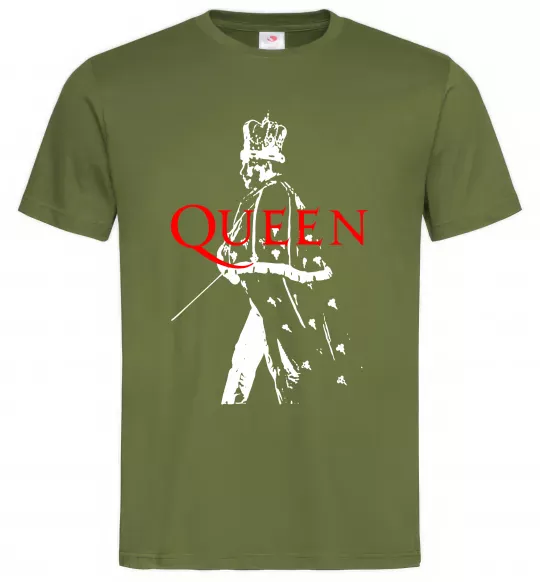 Мужская футболка Freddie Mercury Оливковый фото