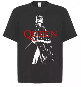 Футболка Оверсайз Queen Show must go on Черный фото