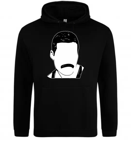 Женская толстовка (худи) Freddie Mercury вуса Черный фото