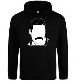 Жіноча толстовка (худі) Freddie Mercury вуса Чорний фото