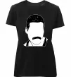 Жіноча преміум футболка Freddie Mercury вуса Чорний фото