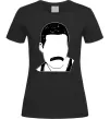 Жіноча футболка Freddie Mercury вуса Чорний фото