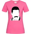 Жіноча футболка Freddie Mercury вуса Яскраво-рожевий фото