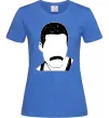 Жіноча футболка Freddie Mercury вуса Яскраво-синій фото