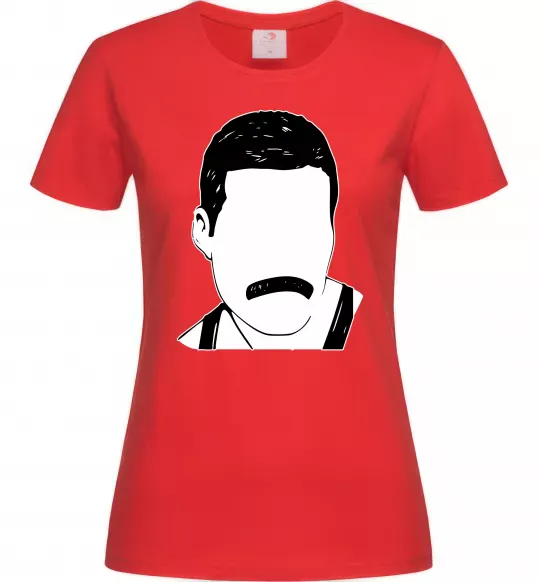 Жіноча футболка Freddie Mercury вуса Червоний фото