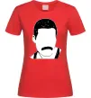 Жіноча футболка Freddie Mercury вуса Червоний фото