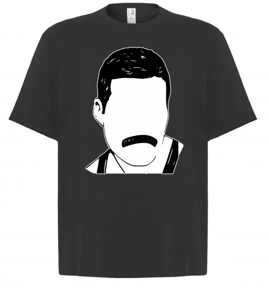 Футболка Оверсайз Freddie Mercury вуса Черный фото